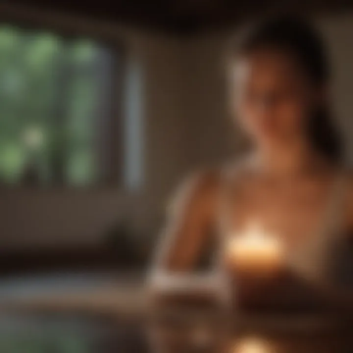 Candlelit meditation for mindfulness