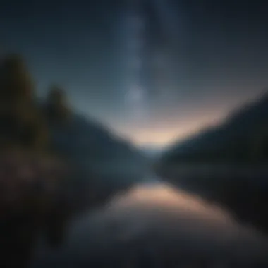 Calm night sky with twinkling stars