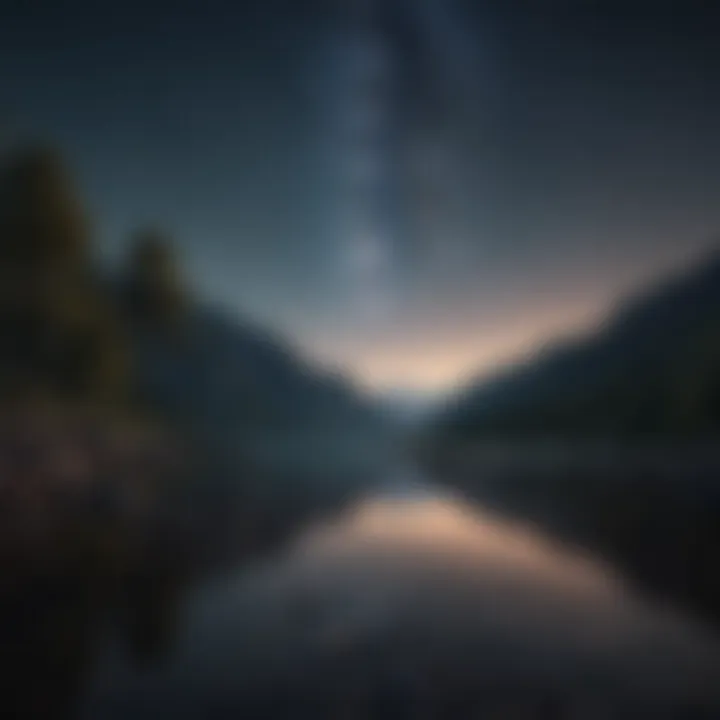 Calm night sky with twinkling stars