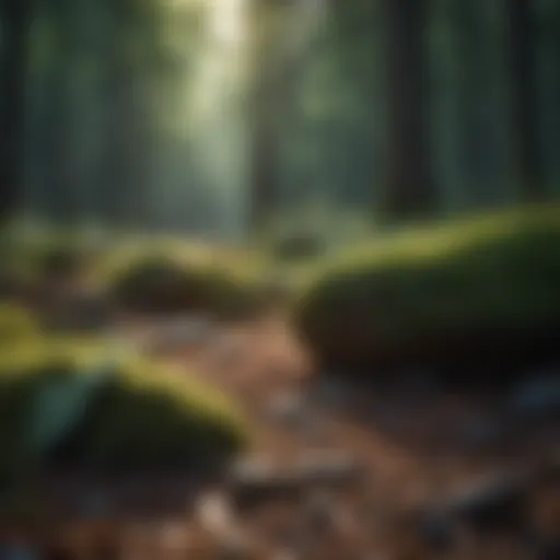 Serene forest landscape with soft light