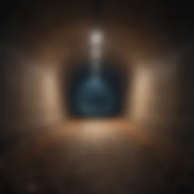 Path to Healing A dimly lit tunnel representing the journey towards healing from sadness
