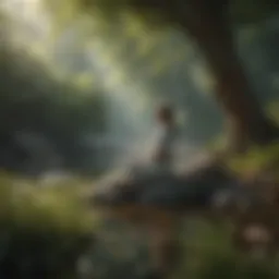 Tranquil nature scene promoting relaxation