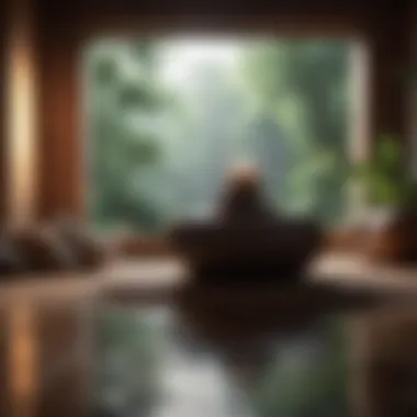 Meditation Space for Relaxation A calm indoor setting for meditation