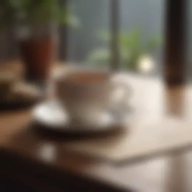 Moments of Reflection A cup of tea with a gratitude quote card beside it