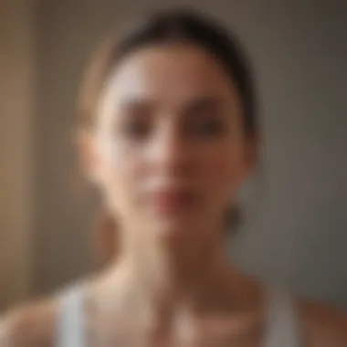 Meditative State of Mind Close-up of a person in a meditative posture, radiating calmness and self-compassion.
