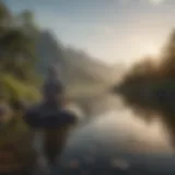 A serene landscape representing inner peace and contemplation