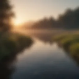A serene landscape with a sunrise symbolizing new beginnings