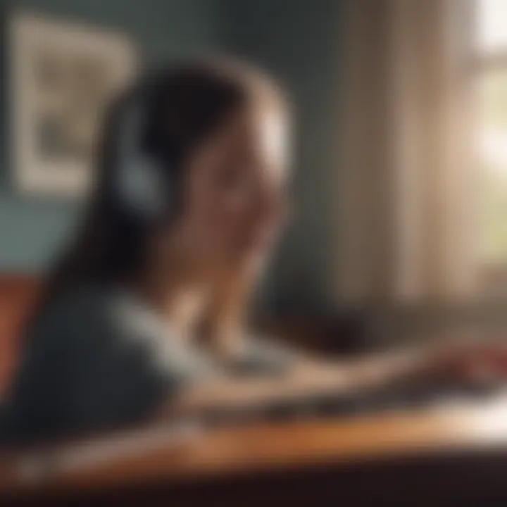 Mindful music listening techniques illustration