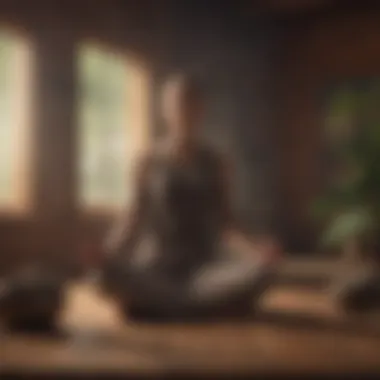 An individual engaging in a meditative practice, enhancing stress relief