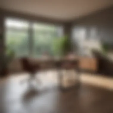 A serene office environment promoting tranquility and focus