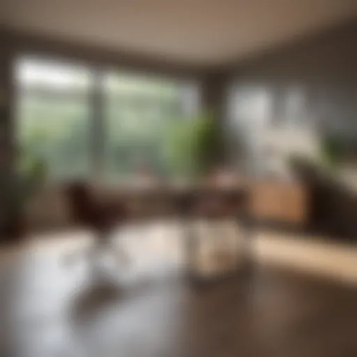 A serene office environment promoting tranquility and focus
