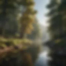 A serene landscape representing tranquility and kindness