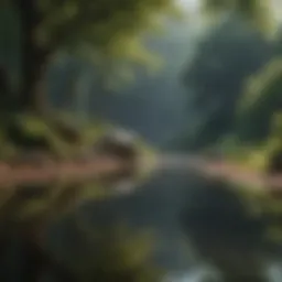 Tranquil landscape for meditation