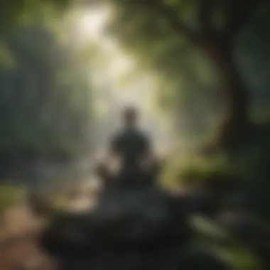 Mindfulness Meditation in Nature A person meditating in a peaceful environment