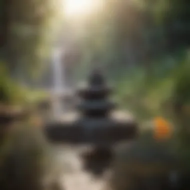 The Balance of Enjoyment and Mindfulness An abstract representation of balancing relaxation and enjoyment, illustrating well-being.