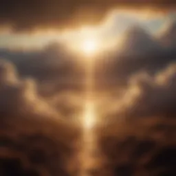 Golden Light Bursting Through Clouds