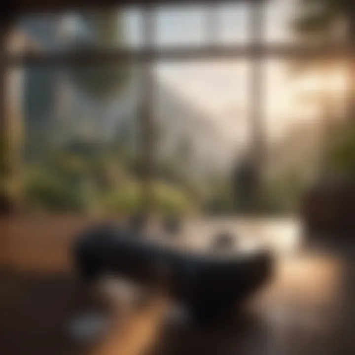 An individual immersed in a peaceful gaming environment.