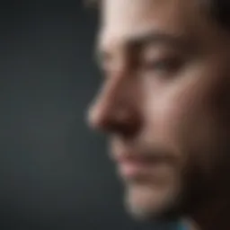 A contemplative figure in solitude, reflecting on inner turmoil
