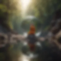 An abstract representation of self-reflection and growth