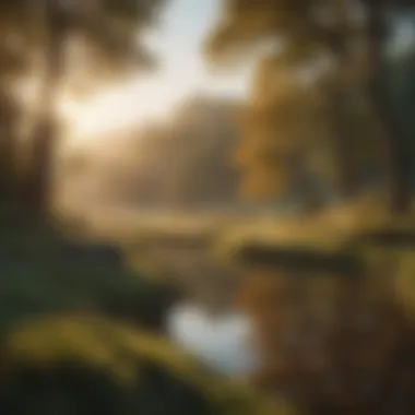 Nature's Embrace of Thankfulness A serene landscape that evokes a sense of peace and gratitude