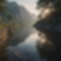 A serene landscape symbolizing tranquility and introspection