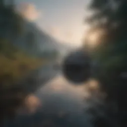 A tranquil landscape reflecting the serenity of emotions