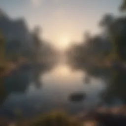 A tranquil landscape symbolizing the serenity brought by kindness