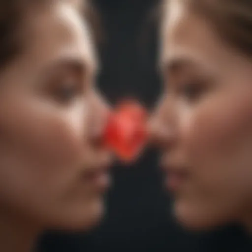 Visual representation of empathy through heart and mind connection