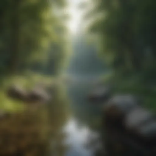 A serene landscape depicting tranquility and peace, embodying the essence of happiness.