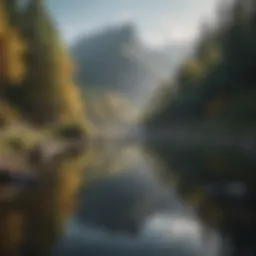 A serene landscape reflecting tranquility and introspection