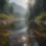A serene landscape representing clarity