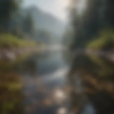 A Serene Landscape Depicting Clarity A serene landscape representing clarity