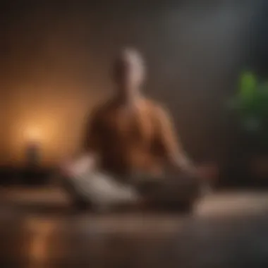 A person meditating, embodying mindfulness and self-awareness