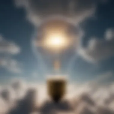 Illustration of a light bulb surrounded by clouds, signifying moments of enlightenment and clarity