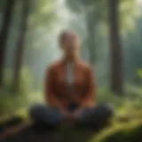 Person practicing mindfulness in nature