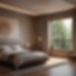 Serene bedroom atmosphere for meditation