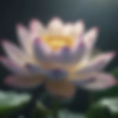 Artistic representation of a blossoming lotus flower