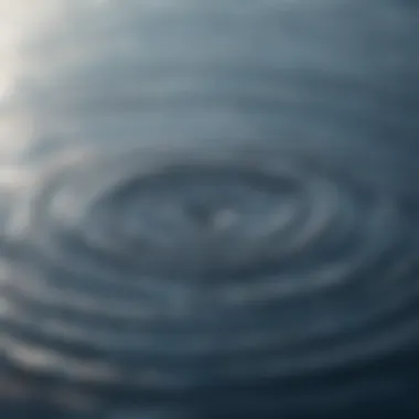 Abstract visualization of peaceful water ripples