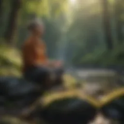 Person practicing mindfulness in nature