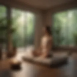 A serene environment for meditation with a soothing ambiance