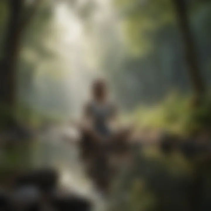 Calm nature scene representing self-care and mental wellness