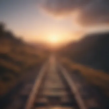 Journey to Self-Discovery A path leading towards a bright horizon symbolizing personal growth