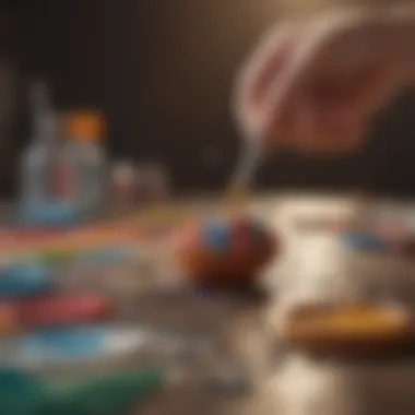Creative Outlets as Tools for Emotional Distraction A vibrant activity like painting or crafting, representing behavioral distractions.
