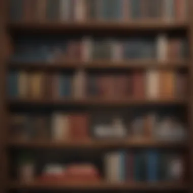 Resources for Understanding Therapy A bookshelf filled with various psychology and self-help books highlighting different therapeutic approaches.