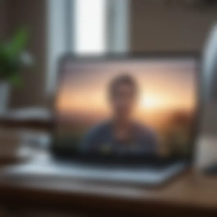 An open laptop displaying a teletherapy session, representing modern approaches to mental health support.