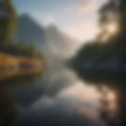 A serene landscape symbolizing inner peace and self-reflection