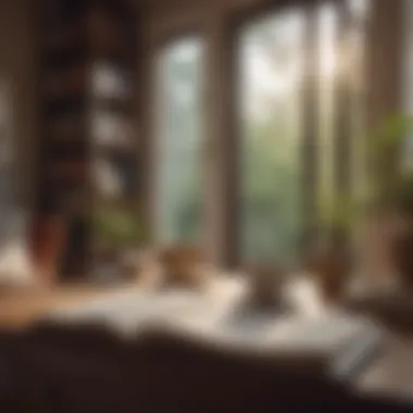 Creating a Digital Detox Space with Books A cozy reading nook with a book and a cup of tea