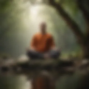 A person practicing meditation for calmness