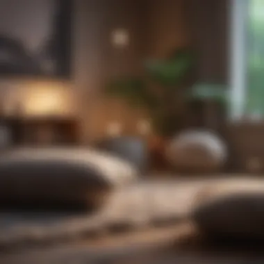 Creating a Peaceful Space A meditative space with cushions and soft lighting