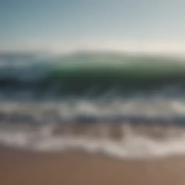 Embracing Calmness A calm ocean wave gently lapping on the shore